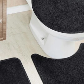 Jogo de Banheiro Belo Cotton Preto Miriam 3 Peças Jogo de Banheiro Belo Cotton Preto Miriam 3 Peças