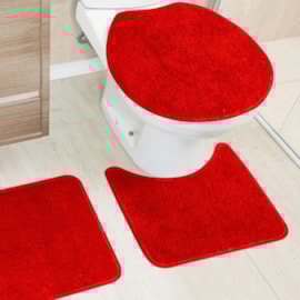 Jogo de Banheiro Belo Cotton Vermelho Miriam 3 Peças Jogo de Banheiro Belo Cotton Vermelho Miriam 3 Peças