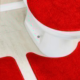 Jogo de Banheiro Belo Cotton Vermelho Miriam 3 Peças Jogo de Banheiro Belo Cotton Vermelho Miriam 3 Peças