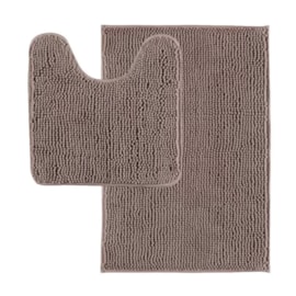 Jogo de Banheiro Corttex Dallas Marrom 2Peças Jogo de Banheiro Corttex Dallas Marrom 2Peças