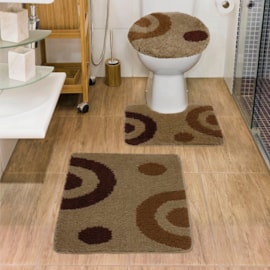 Jogo de Banheiro Jolitex Urban Lunar Marrom 3 Peças Jogo de Banheiro Jolitex Urban Lunar Marrom 3 Peças