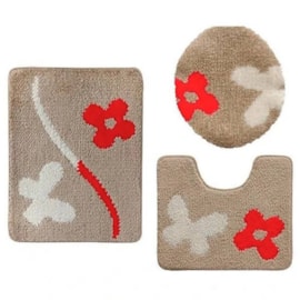 Jogo de Banheiro Jolitex Urban Natural Marrom 3 Peças Jogo de Banheiro Jolitex Urban Natural Marrom 3 Peças