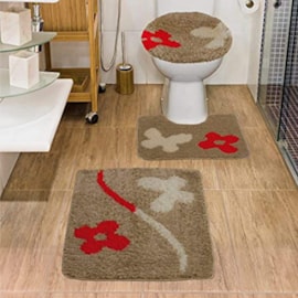 Jogo de Banheiro Jolitex Urban Natural Marrom 3 Peças Jogo de Banheiro Jolitex Urban Natural Marrom 3 Peças