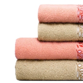 Jogo de Banho Appel Oliva 4pçs Deck e Cajú (2 Banho + 2 Rosto) Jogo de Banho Appel Oliva 4pçs Deck e Cajú (2 Banho + 2 Rosto)