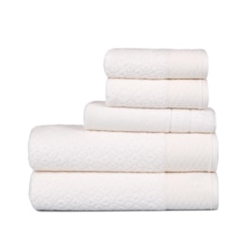 Jogo de Banho Atlantica Capri 5 Pçs Branco (2 Banho + 2 Rosto e Piso) Jogo de Banho Atlantica Capri 5 Pçs Branco (2 Banho + 2 Rosto e Piso)