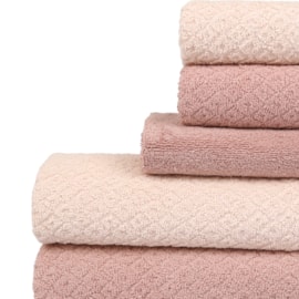 Jogo de Banho Atlantica Capri 5 Pçs Rosa Claro e Rosa Escuro (2 Banho + 2 Rosto e Piso) Jogo de Banho Atlantica Capri 5 Pçs Rosa Claro e Rosa Escuro (2 Banho + 2 Rosto e Piso)