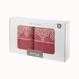 Jogo de Banho Barroca Magenta Caviquioli 5 Peças Jogo de Banho Barroca Magenta Caviquioli 5 Peças