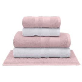 Jogo de Banho Bouton Aliance Rose/Branco 5Pçs Jogo de Banho Bouton Aliance Rose/Branco 5Pçs