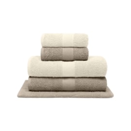 Jogo de Banho Bouton Natural Bege/Creme 5Pçs(2 Toalhas de Banho + 2 Toalhas de Rosto + 1 Piso) Jogo de Banho Bouton Natural Bege/Creme 5Pçs(2 Toalhas de Banho + 2 Toalhas de Rosto + 1 Piso)