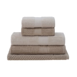 Jogo de Banho Fio Penteado Canelado Buddemeyer Bege Jogo de Banho Fio Penteado Canelado Buddemeyer Bege