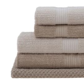 Jogo de Banho Fio Penteado Canelado Buddemeyer Bege Jogo de Banho Fio Penteado Canelado Buddemeyer Bege