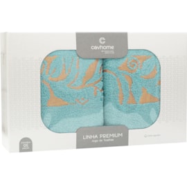 Jogo de Banho Gigante Lyon Azul Thiffany Caviquioli 5 Peças Jogo de Banho Gigante Lyon Azul Thiffany Caviquioli 5 Peças