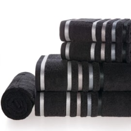 Jogo de Banho Karsten Lumina Unika 5 Peças Preto(2 Toalhas de Banho, 2 Toalhas de Rosto, 1 Piso) Jogo de Banho Karsten Lumina Unika 5 Peças Preto(2 Toalhas de Banho, 2 Toalhas de Rosto, 1 Piso)