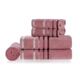 Jogo de Banho Karsten Lumina Unika 5 Peças Rosa Retrô(2 Toalhas de Banho, 2 Toalhas de Rosto, 1 Piso) Jogo de Banho Karsten Lumina Unika 5 Peças Rosa Retrô(2 Toalhas de Banho, 2 Toalhas de Rosto, 1 Piso)