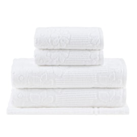 Jogo de Banho Lollipop Buddemeyer Branco 5pçs (2 Toalhas de Banho + 2 Toalhas de Rosto e 1 Piso) Jogo de Banho Lollipop Buddemeyer Branco 5pçs (2 Toalhas de Banho + 2 Toalhas de Rosto e 1 Piso)