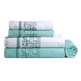 Jogo de Banho São Carlos Dream 5 Peças Rayana Compose Verde Aqua Jogo de Banho São Carlos Dream 5 Peças Rayana Compose Verde Aqua