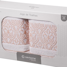 Jogo de Banho TAJ Branco Caviquioli 5 Peças Jogo de Banho TAJ Branco Caviquioli 5 Peças