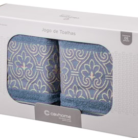 Jogo de Banho TAJ Indigo Caviquioli 5 Peças Jogo de Banho TAJ Indigo Caviquioli 5 Peças