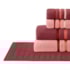 Jogo de Banho Teka Lumiere Bordô e Rosa 5 Pçs (2 Toalhas de Banho, 2 Toalhas de Rosto, 1 Piso)