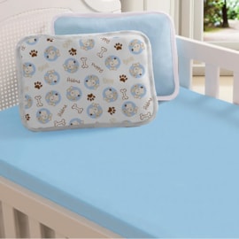Jogo de Berço Estampado 2pçs 100% Algodão Vivaldi BabyDog (1 Fronha e 1 Lençol) Jogo de Berço Estampado 2pçs 100% Algodão Vivaldi BabyDog (1 Fronha e 1 Lençol)