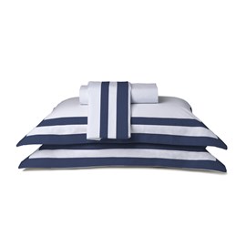 Jogo de Cama Casal 200 Fios Naturalle Fashion Double Azul Marinho Jogo de Cama Casal 200 Fios Naturalle Fashion Double Azul Marinho