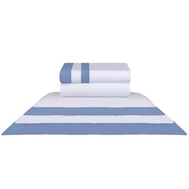 Jogo de Cama Casal 200 Fios Naturalle Fashion Double Indigo Jogo de Cama Casal 200 Fios Naturalle Fashion Double Indigo