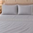 Jogo de Cama Casal 4 Peças Bordado Cinza 100% Poliéster Top Max