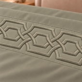 Jogo de Cama Casal 4 Peças Bordado Kakhi 100% Poliéster Top Max