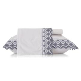 Jogo de Cama Casal Altenburg Boulevard Provence Azul Noite (2 Lençois + 2 Fronhas) Jogo de Cama Casal Altenburg Boulevard Provence Azul Noite (2 Lençois + 2 Fronhas)