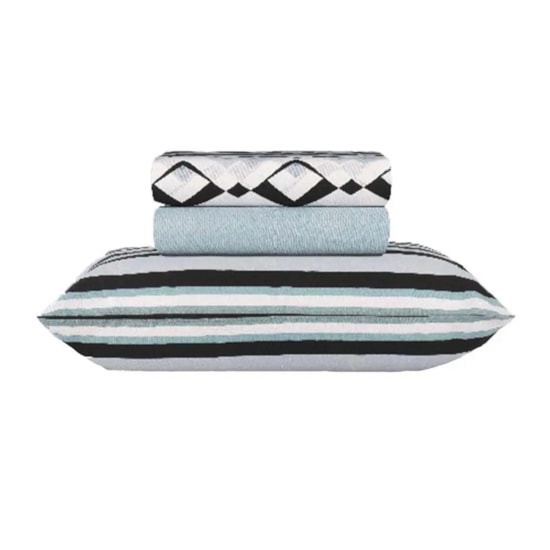 Jogo de Cama Casal Duplo Sultan Realce Premium Akira (2 Lençois + 2 Fronhas) Jogo de Cama Casal Duplo Sultan Realce Premium Akira (2 Lençois + 2 Fronhas)