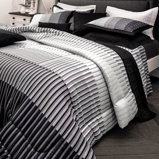 Jogo de Cama Casal Especial Kacyumara Satinée Ébano 4 Peças 300 Fios Jogo de Cama Casal Especial Kacyumara Satinée Ébano 4 Peças 300 Fios