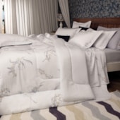 Jogo de Cama Casal Especial Kacyumara Satinée Iris 4 Peças 300 Fios Jogo de Cama Casal Especial Kacyumara Satinée Iris 4 Peças 300 Fios
