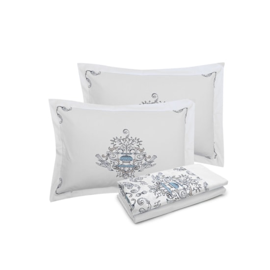 Jogo de Cama Casal Especial Kacyumara Satinée Monage 4 Peças 300 Fios Jogo de Cama Casal Especial Kacyumara Satinée Monage 4 Peças 300 Fios