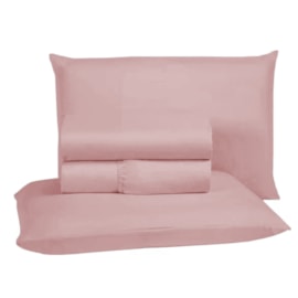 Jogo de Cama Casal Hypercal 200 Rozac Golden Rosè (2 Lençois e 2 Fronha) Jogo de Cama Casal Hypercal 200 Rozac Golden Rosè (2 Lençois e 2 Fronha)