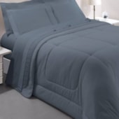 Jogo de Cama Casal Kacyumara Satinee Grafite 4 Peças 300 Fios Jogo de Cama Casal Kacyumara Satinee Grafite 4 Peças 300 Fios
