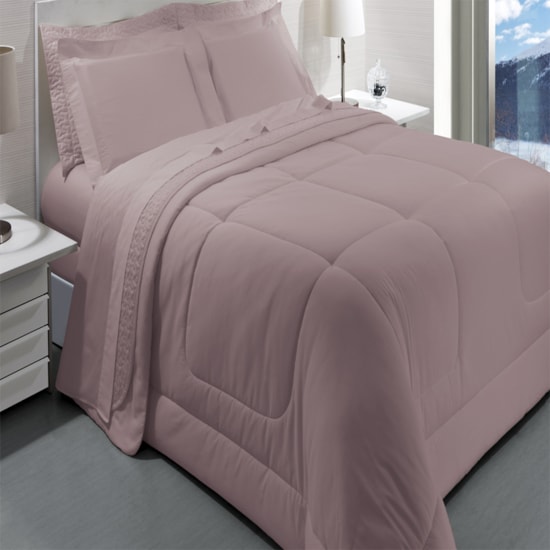 Jogo de Cama Casal Kacyumara Satinee InRose 4 Pçs 300Fios Jogo de Cama Casal Kacyumara Satinee InRose 4 Pçs 300Fios
