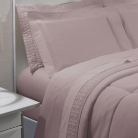 Jogo de Cama Casal Kacyumara Satinee InRose 4 Pçs 300Fios Jogo de Cama Casal Kacyumara Satinee InRose 4 Pçs 300Fios