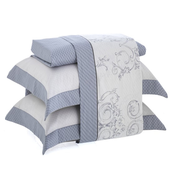 Jogo de Cama Casal Kacyumara Satinee Sam 4Pçs 300 Fios Jogo de Cama Casal Kacyumara Satinee Sam 4Pçs 300 Fios