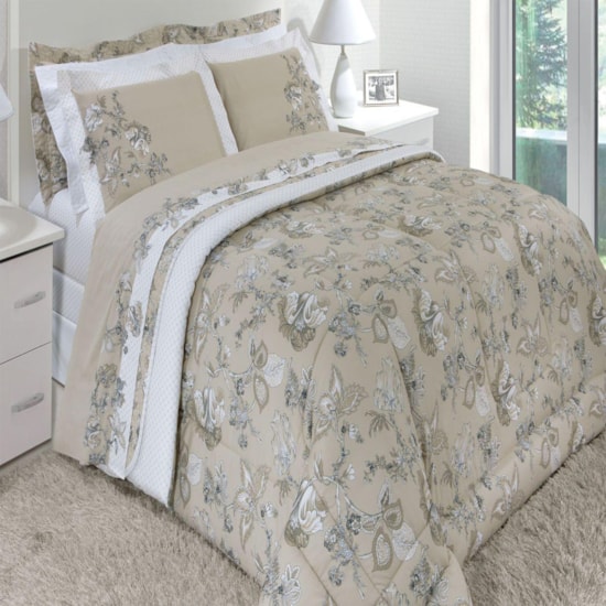 Jogo de Cama Casal Kacyumara Satinee Sion 4 Peças 300 Fios Jogo de Cama Casal Kacyumara Satinee Sion 4 Peças 300 Fios