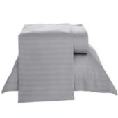 Jogo de Cama Casal Lepin Enxovais Stripe Cinza 4 Pçs (2lençois + 2Fronha)