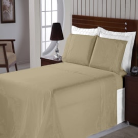 Jogo de Cama Casal Lucat Prime Bege Jogo de Cama Casal Lucat Prime Bege
