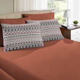 Jogo de Cama Casal Portallar Etnico/Telha 3 peças Jogo de Cama Casal Portallar Etnico/Telha 3 peças