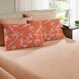 Jogo de Cama Casal Portallar Garden/Rosa Chá 3 peças Jogo de Cama Casal Portallar Garden/Rosa Chá 3 peças