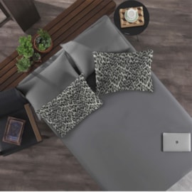 Jogo de Cama Casal Portallar Jaguar/Cinza 3 peças Jogo de Cama Casal Portallar Jaguar/Cinza 3 peças