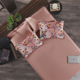 Jogo de Cama Casal Portallar Lirio/Rosa Antigo 3 peças Jogo de Cama Casal Portallar Lirio/Rosa Antigo 3 peças