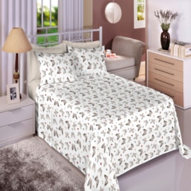 Jogo de Cama Casal Premium Linea 180 Fios Borboleta (2 Lençois + 2 Fronha) Jogo de Cama Casal Premium Linea 180 Fios Borboleta (2 Lençois + 2 Fronha)