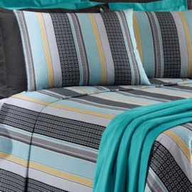 Jogo de Cama Casal Santista Prata Cesar 150 fios - 4 Peças Jogo de Cama Casal Santista Prata Cesar 150 fios - 4 Peças