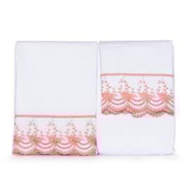 Jogo de Cama Casal São Carlos Versalhes Rosê 4 Peças Jogo de Cama Casal São Carlos Versalhes Rosê 4 Peças