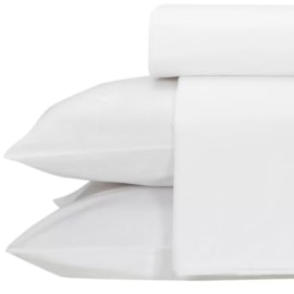 Jogo de Cama Casal Teka Diamante Branco 150 Fios 4 Peças (2 Lençois e 2 Fronhas) Jogo de Cama Casal Teka Diamante Branco 150 Fios 4 Peças (2 Lençois e 2 Fronhas)
