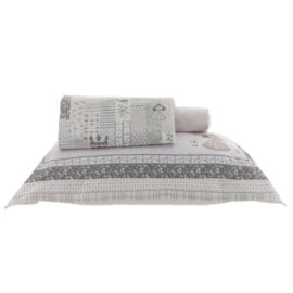 Jogo de Cama Casal Vida Bela 200 Fios Lara Kacyumara 4Pçs Jogo de Cama Casal Vida Bela 200 Fios Lara Kacyumara 4Pçs